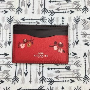 Coach | Floral Print Flat Card Case